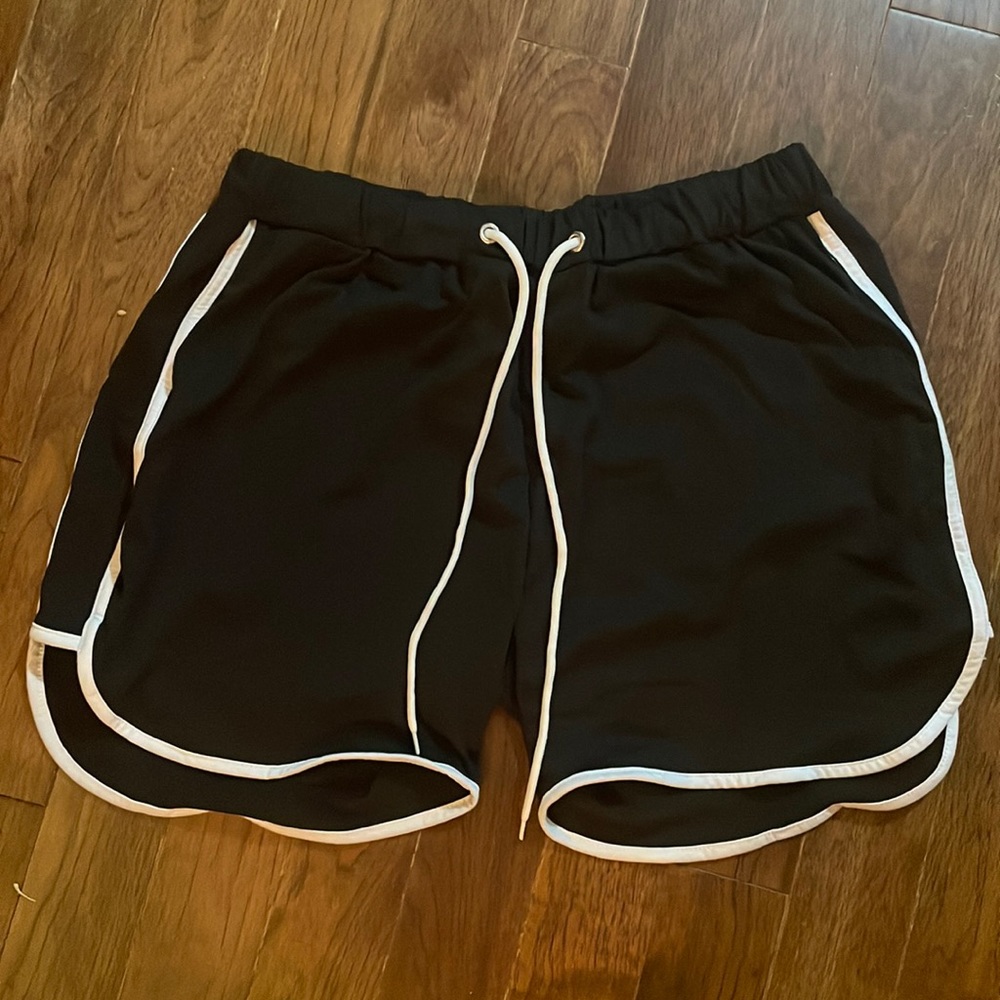 Black athletic shorts
